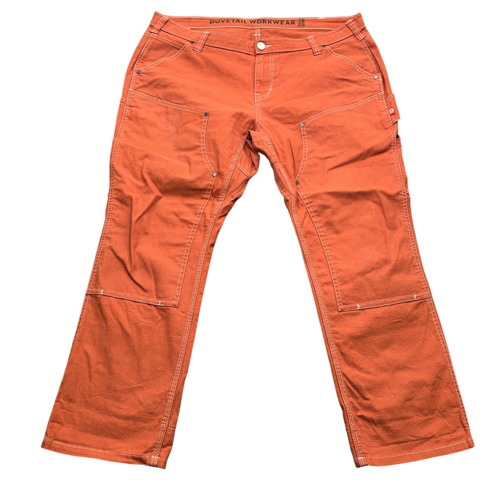 Dovetail Workwear Anna Taskpant Women 16 Orange 25 Inseam Double Knee Workwear